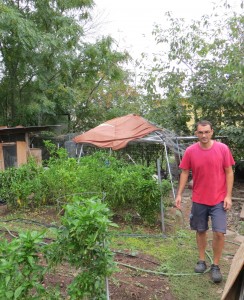 Aaron on the farm