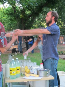 David Serving Up liquid Happiness